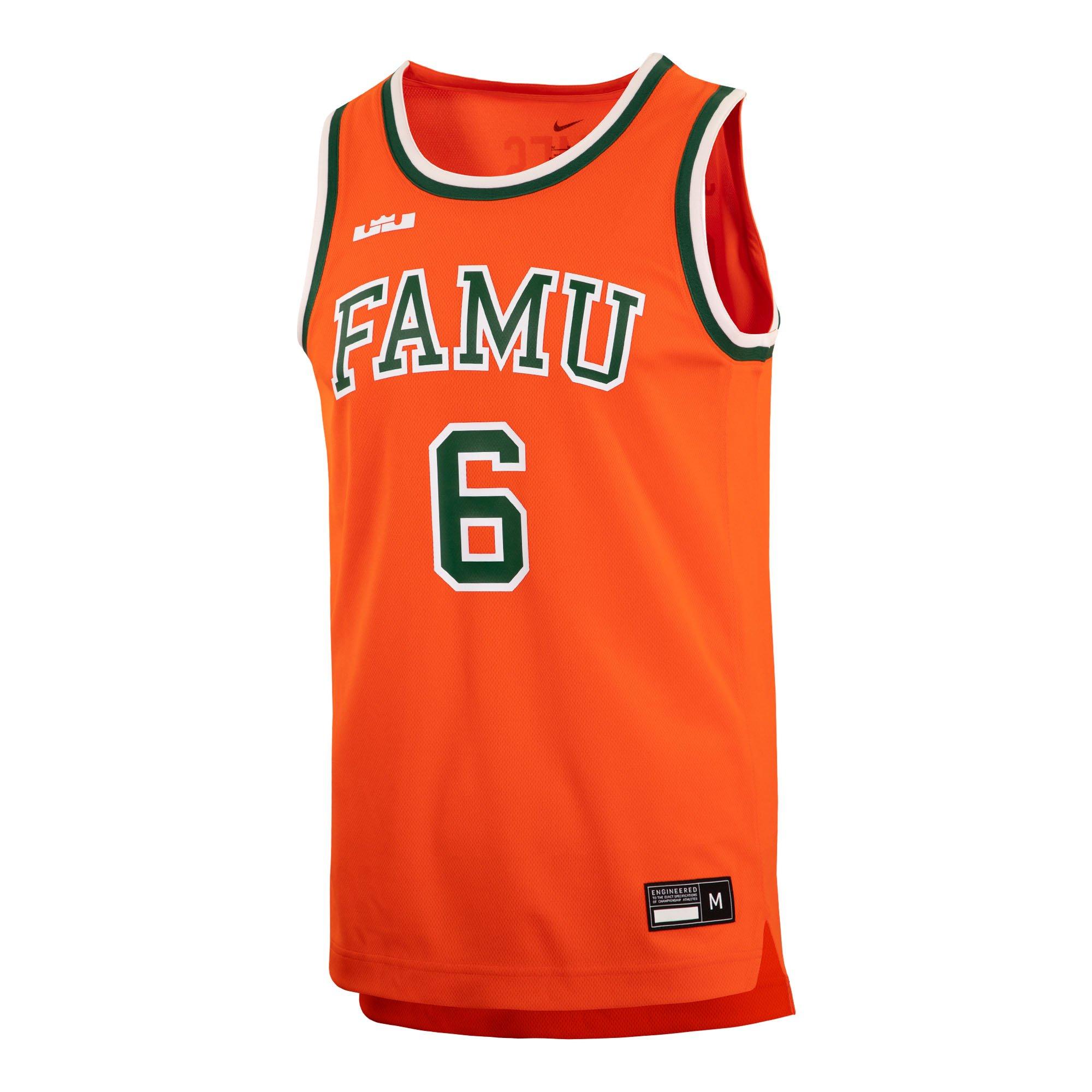 Lebron james orange throwback hot sale jersey